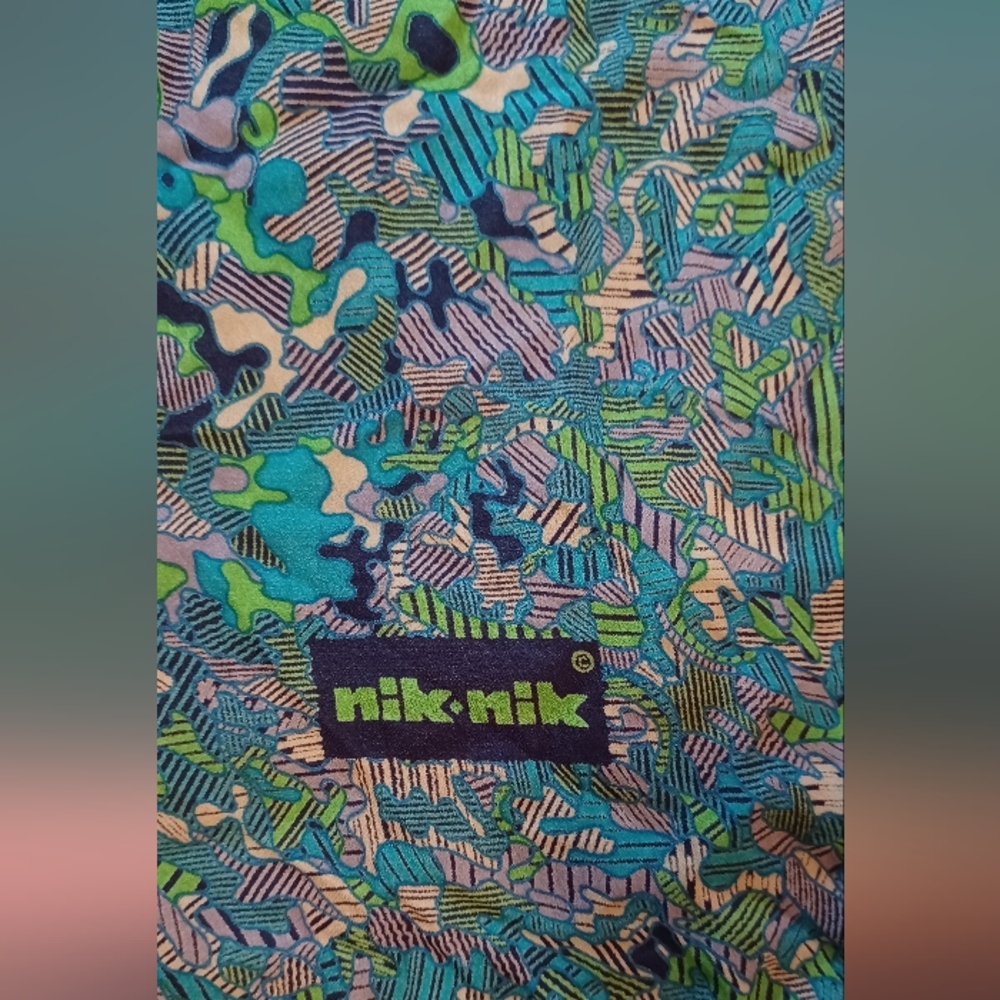 Vintage Nik Nik Retro scarf blue green